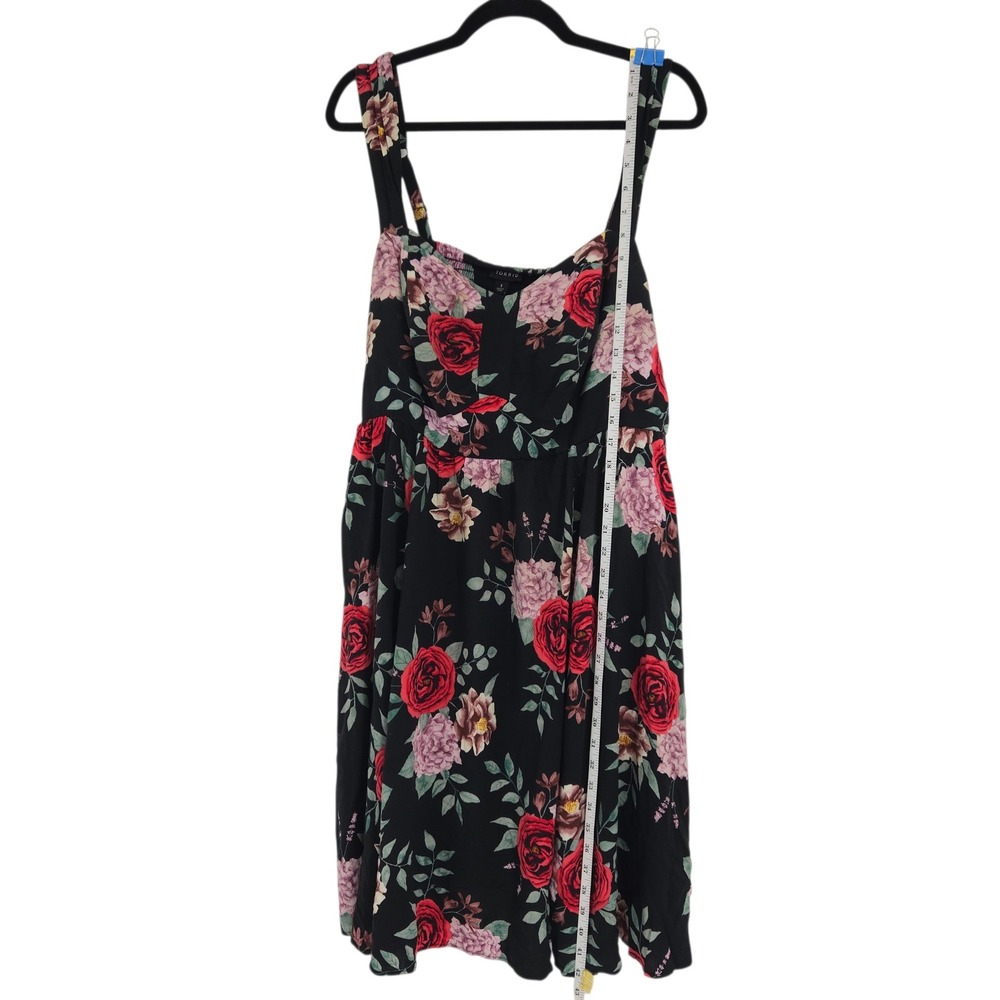 Torrid Floral Fit & Flare Dress Womens 1 Vacation Feminine Cottagecore Garden - Picture 5 of 12